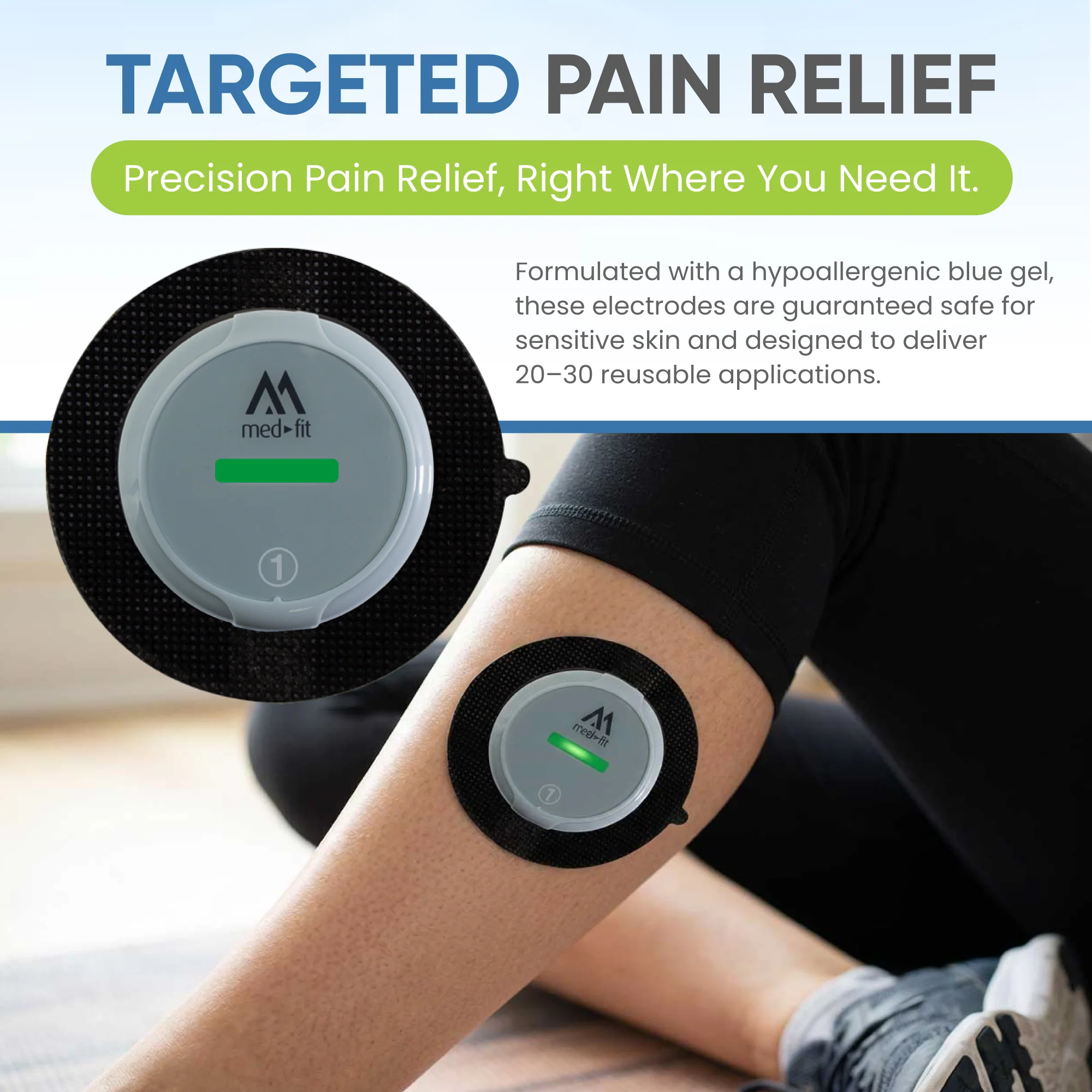 Sensitive Skin - 8cm Round Dual Magnetic Stud Electrodes - Image 4