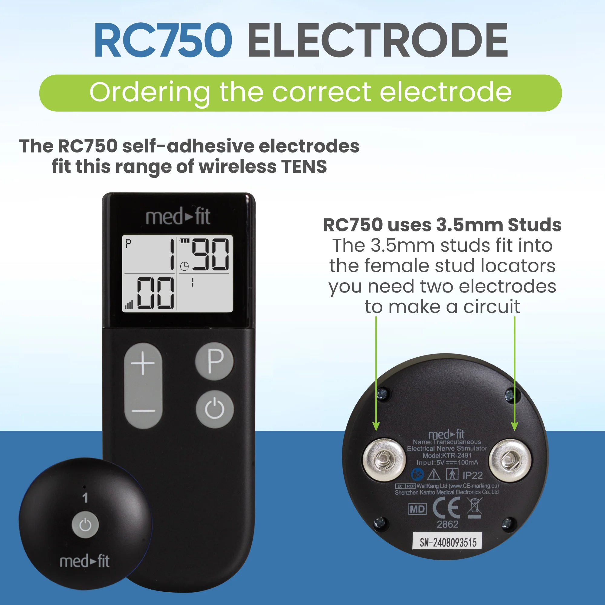 Range Extender Black Dual Wireless TENS Electrodes - Image 4