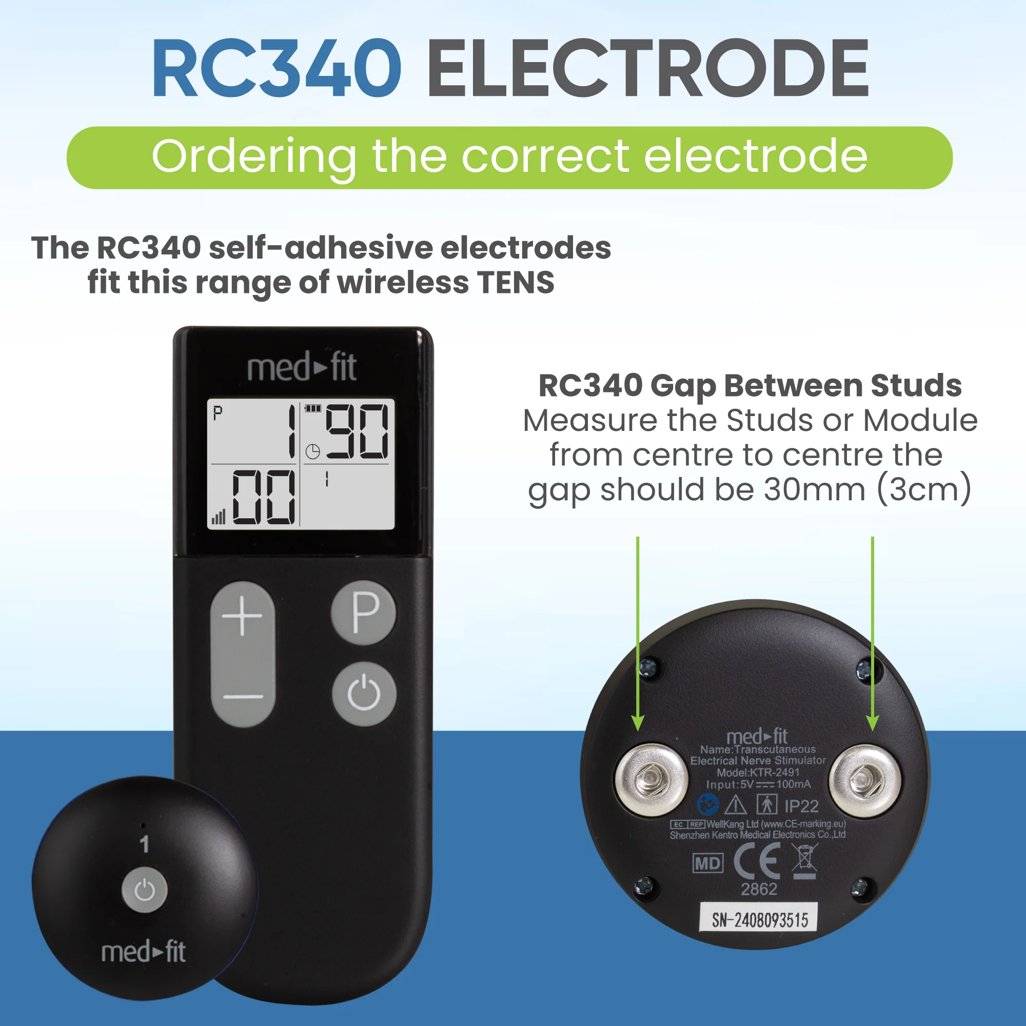 Blue Butterfly Wireless TENS Electrodes - Image 5