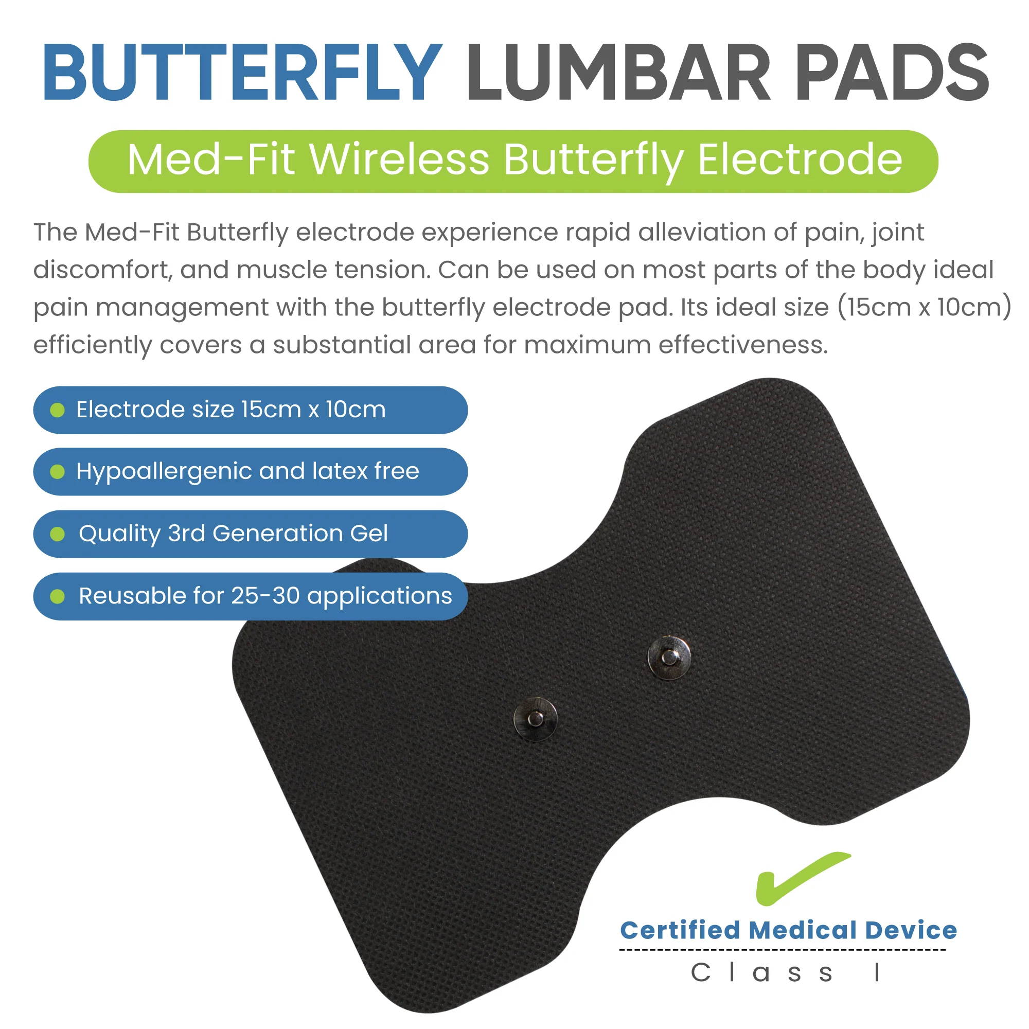 Sensitive Skin Butterfly Wireless Electrodes - Combo Electrodes - Image 6