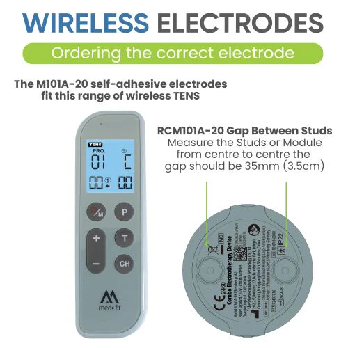 Large Lumbar Wireless Electrodes - Combo Electrodes - Image 3