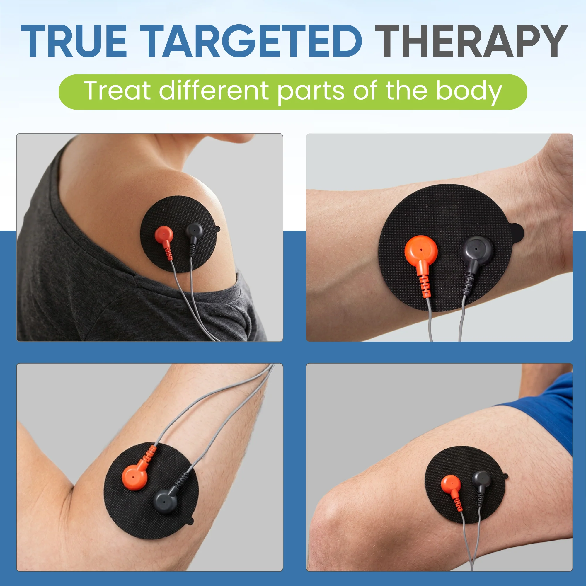 Premium Round TENS Electrode Pad with Blue Gel and 3.5 mm Lead - Image 5