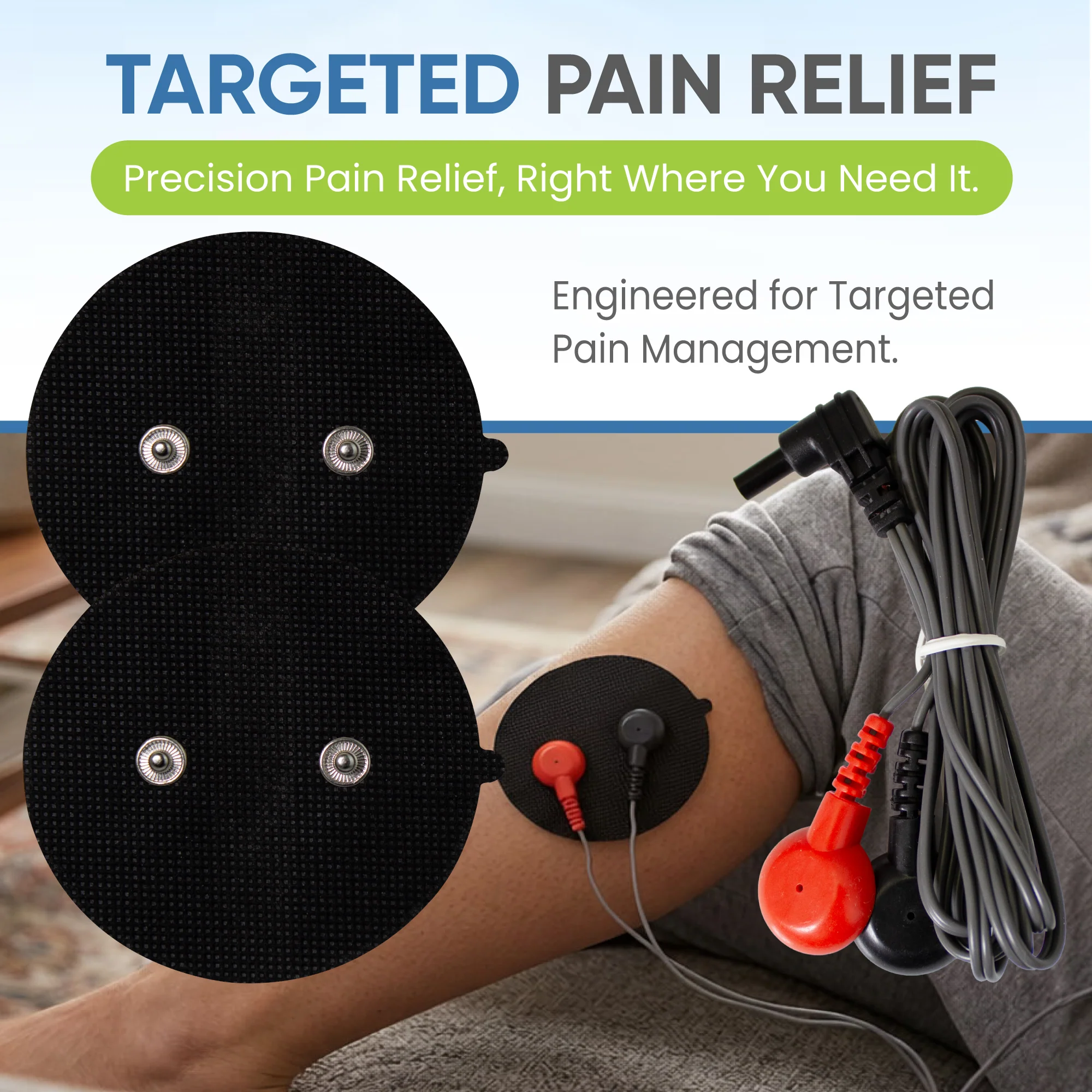 Premium Round TENS Electrode Pad with Blue Gel and 3.5 mm Lead - Image 6