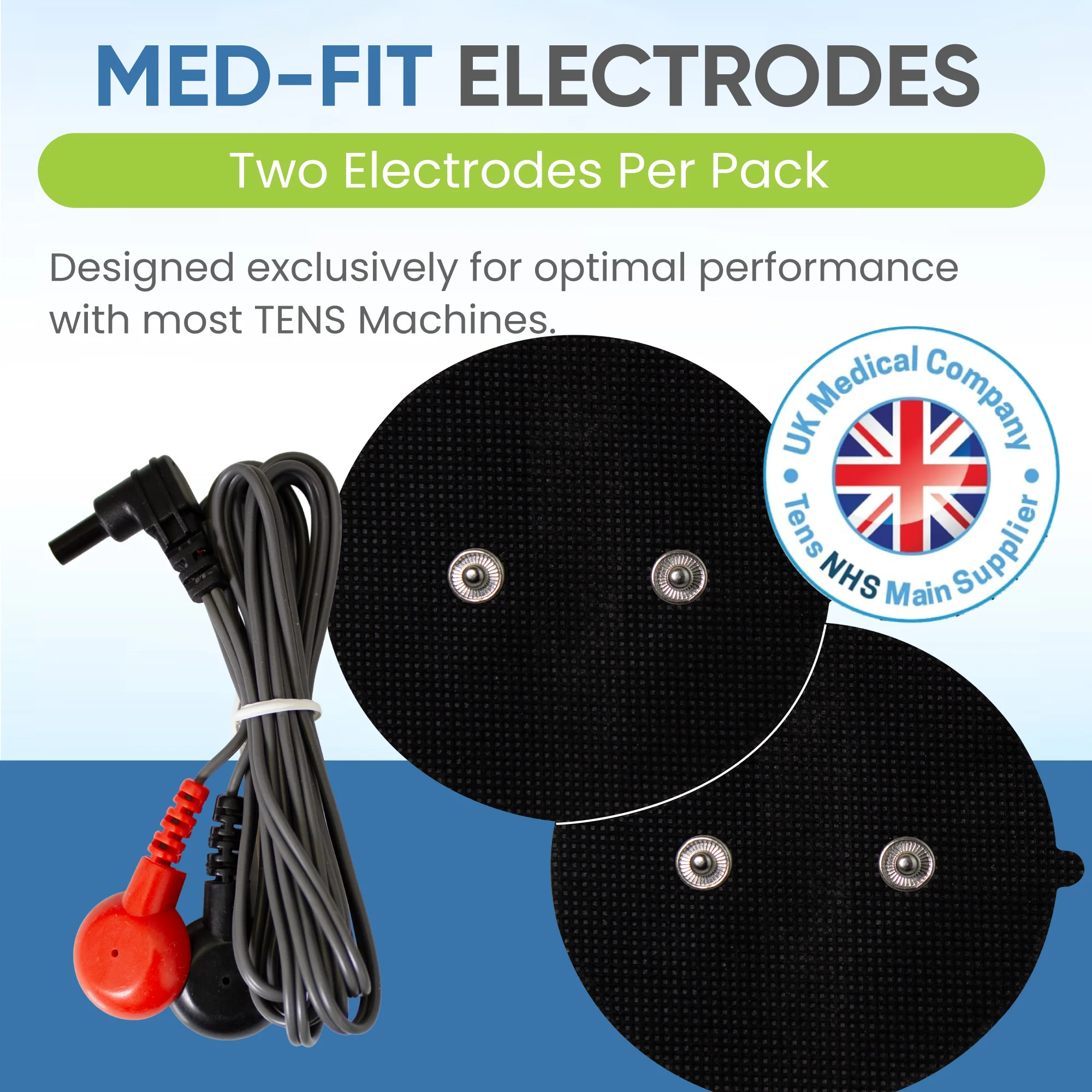 Premium Round TENS Electrode Pad with Blue Gel and 3.5 mm Lead - Image 7