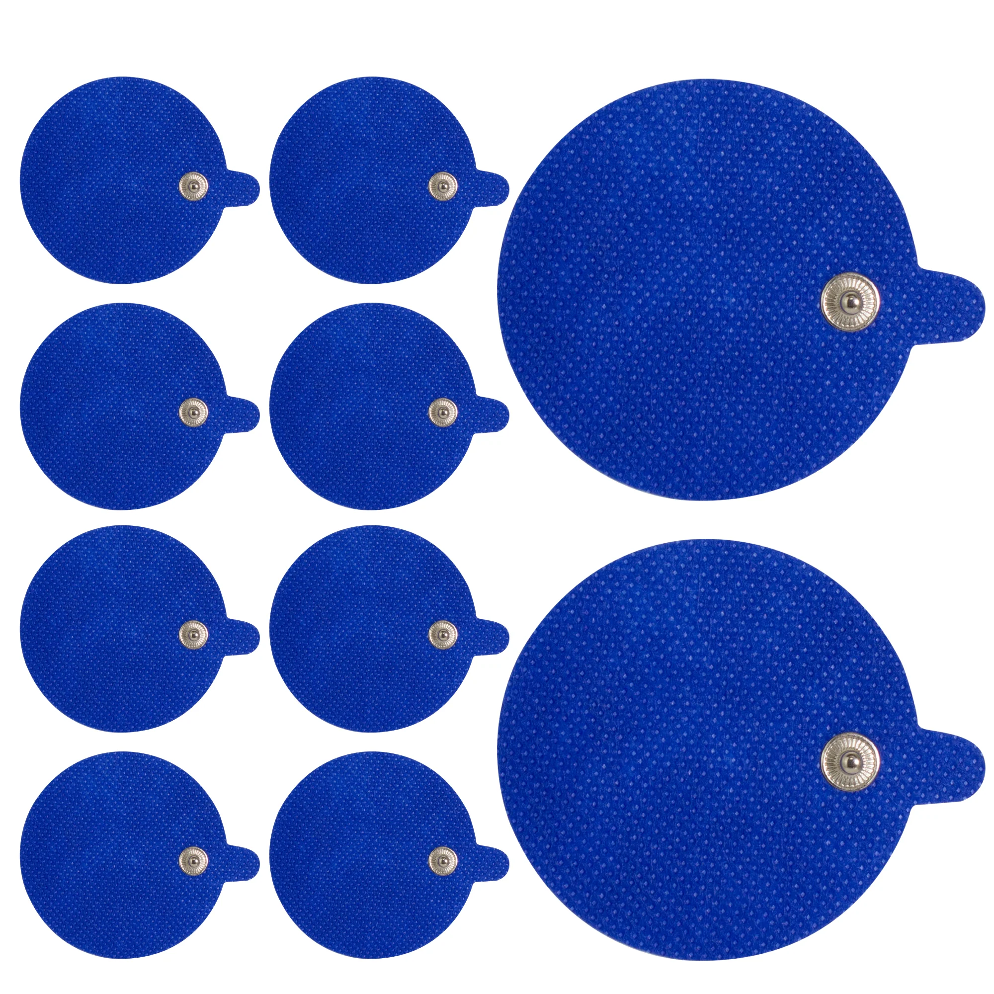 Round Blue Wireless TENS Electrodes Pack of 8