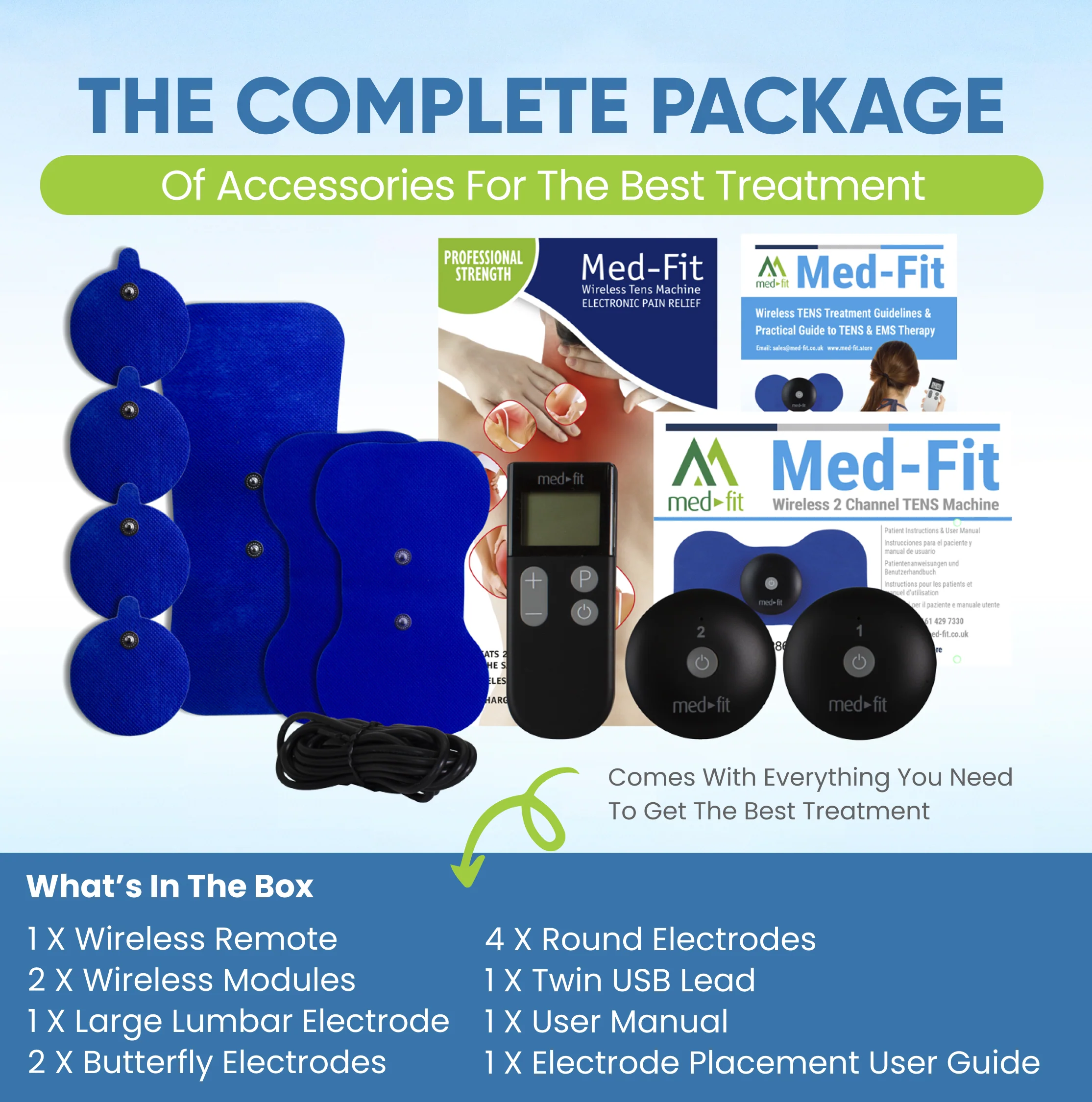 Med-Fit Wireless 2 Channel TENS & EMS Machine - Image 3