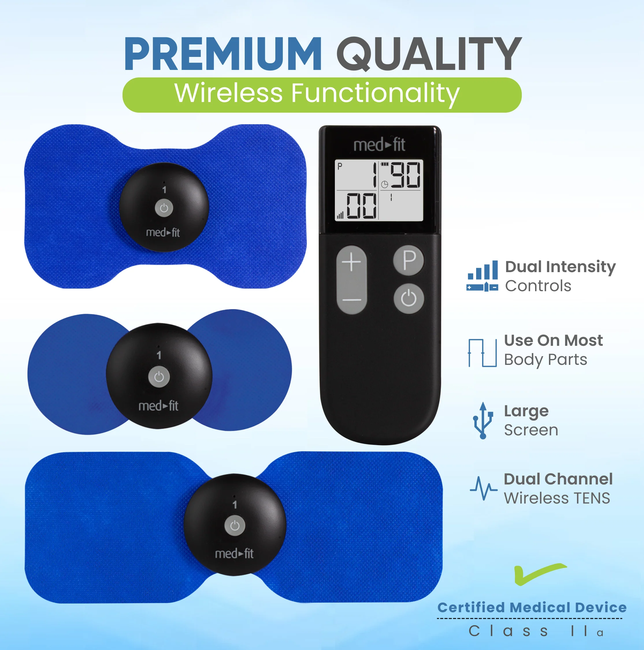 Med-Fit Wireless 2 Channel TENS & EMS Machine - Image 4